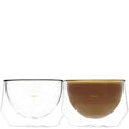 Load image into Gallery viewer, KRUVE IMAGINE Coffee Cups - Handcrafted Double-Wall Glass Cups (Set of Two, 8.5oz/250ml) - Perfect for Latte Art and Espresso - Durable Borosilicate Glass - Ideal Gift for Coffee Mugs Lovers - Latte