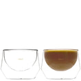 Load image into Gallery viewer, KRUVE IMAGINE Coffee Cups - Handcrafted Double-Wall Glass Cups (Set of Two, 8.5oz/250ml) - Perfect for Latte Art and Espresso - Durable Borosilicate Glass - Ideal Gift for Coffee Mugs Lovers - Latte