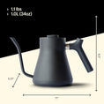 Load image into Gallery viewer, Fellow Stagg Stovetop Pour-Over Coffee and Tea Kettle - Gooseneck Teapot with Precision Pour Spout, Built-In Thermometer, Matte Black, 1 Liter