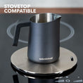 Load image into Gallery viewer, Subminimal FlowTip Milk Jug | Stovetop Milk Frothing, Foaming Pitcher for Premium Barista-Style Coffee at Home | Cappuccino & Latte Art Pouring Jug with Ergonomic Heat Resistant Handle | 450ml, Black