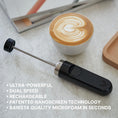 Load image into Gallery viewer, Subminimal Performance Milk Foamer - NanoFoamer Lithium Handheld Frother - Rechargeable, Dual-Speed - Microfoamed Milk in 30 Seconds, Barista-Style Coffee Drinks at Home - White Special Edition
